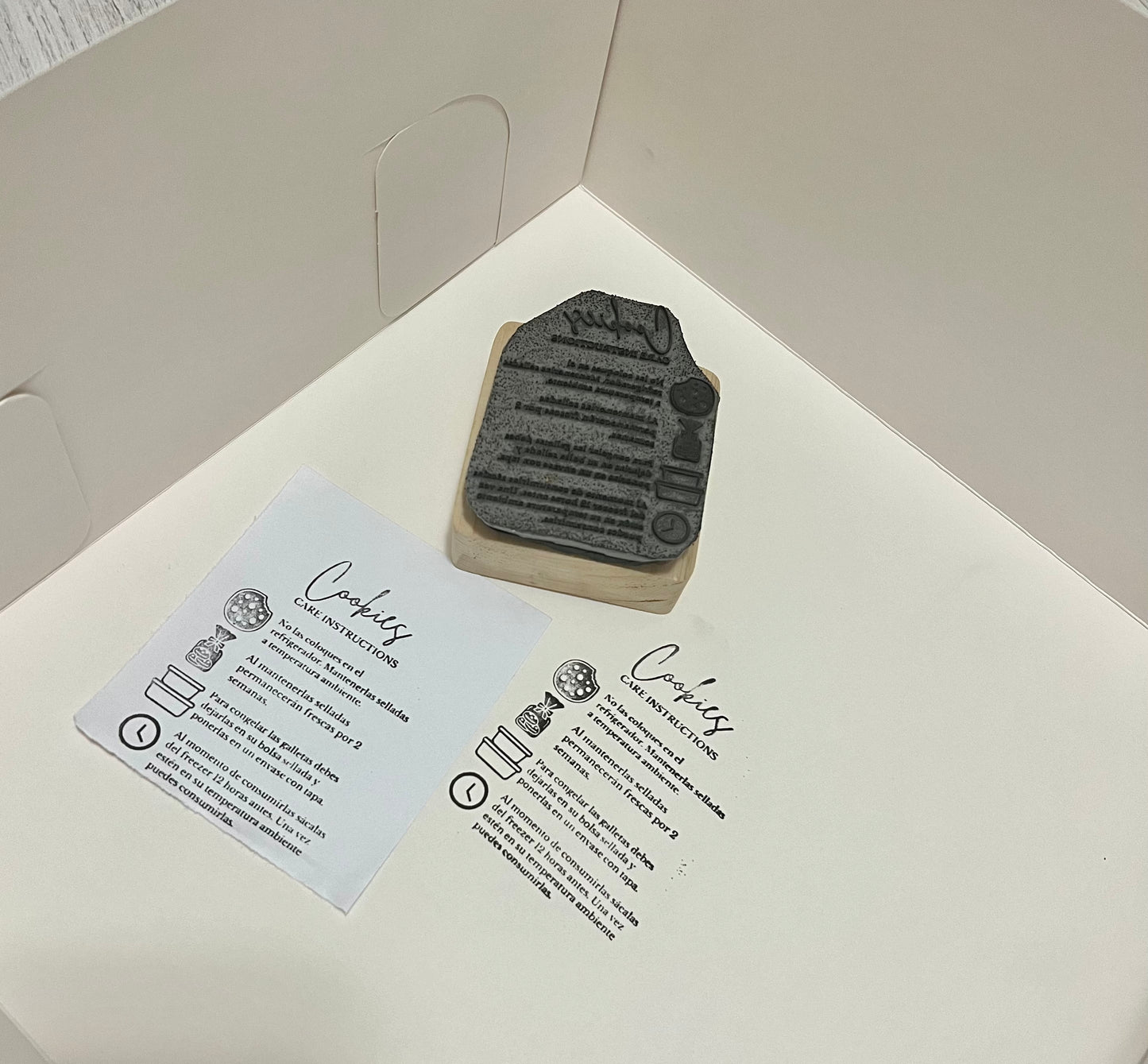 Stamp with Care Instructions