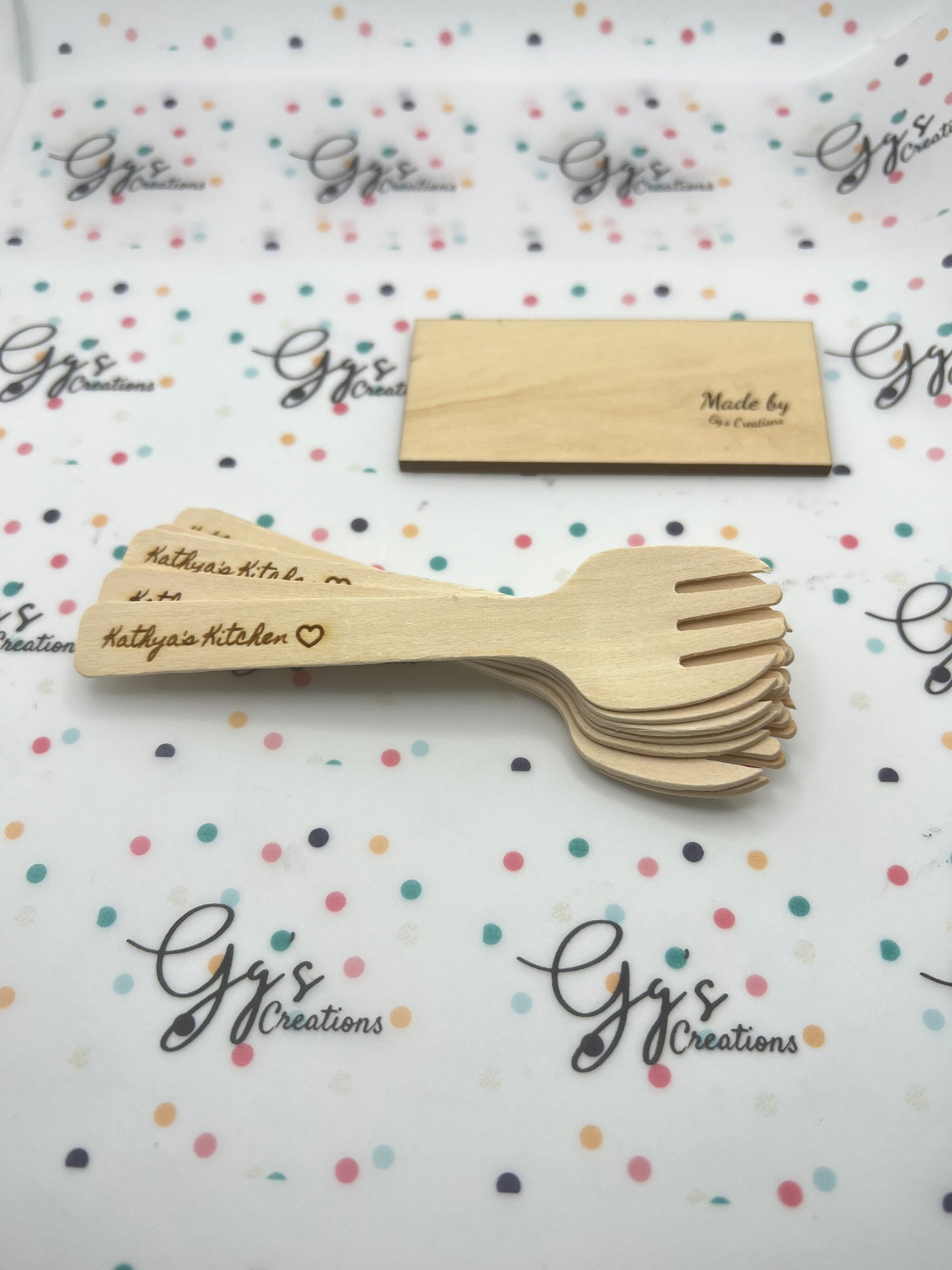 TENEDORES/CUCHARAS EN MADERA PERSONALIZADAS